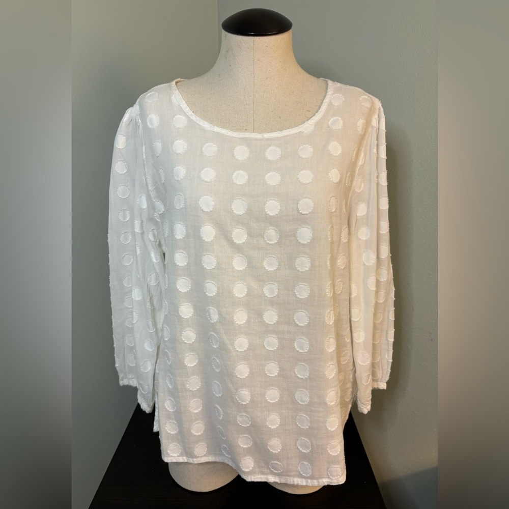 Nwt White blouse with dots from Sfera size M